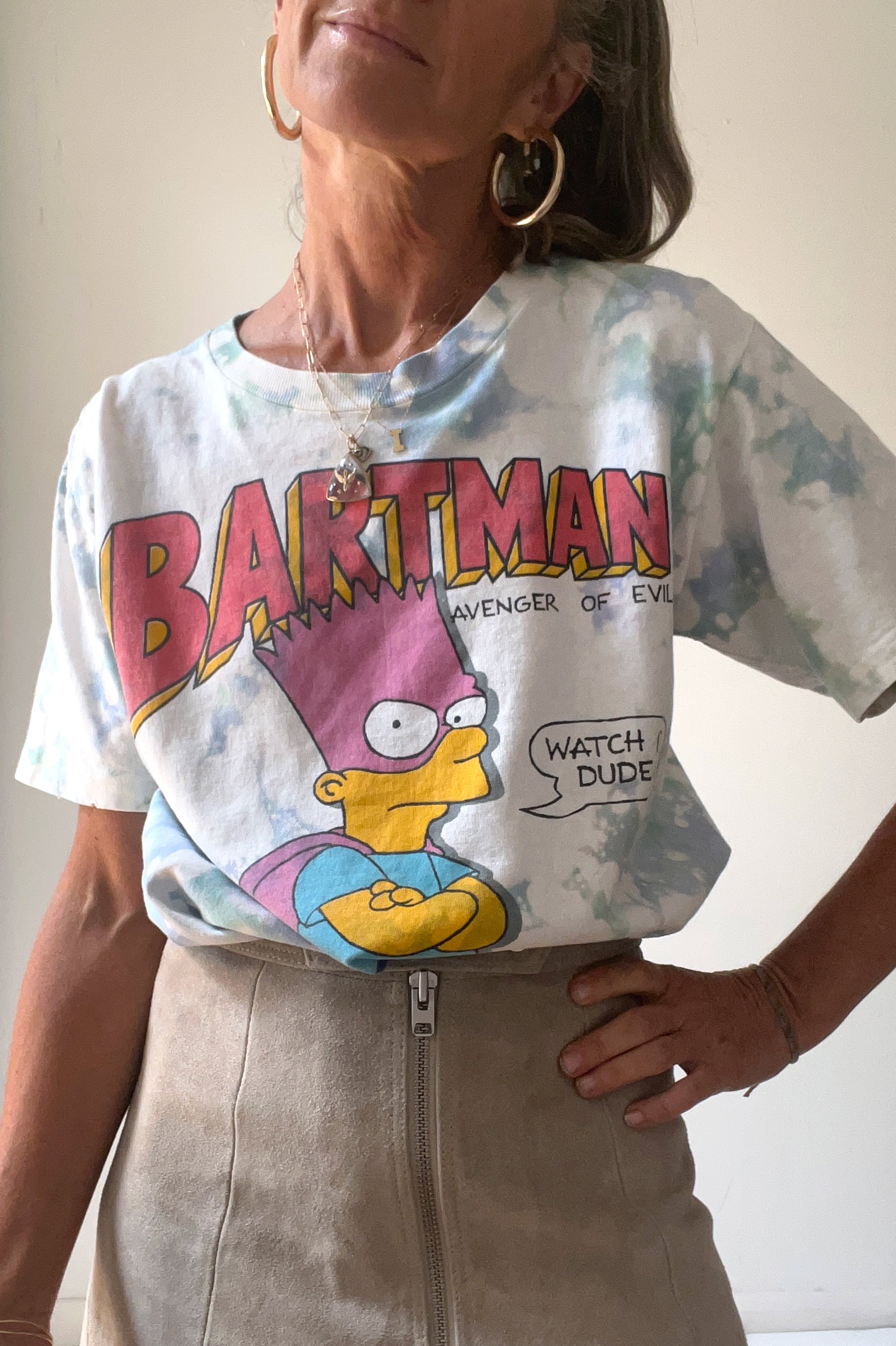 Custom Tie dye Bart Simpson T shirt in 2023